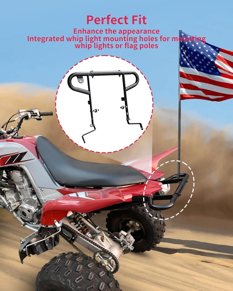 VEISUTOR Rear Wide Grab Bar for Raptor 700 06-24, Black Upgraded Aluminum Handle Bumper Assembly Kit for Yamaha Raptor 700 / 700R 2006-2024 Accessories - Image 5